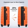 Maggift Luggages, Expandable Universal Wheel 3-Piece Suitcase Set with Lightweight Design, Lock, and Luggage Accessories, Black, 17.9"*11.6"*28.5" - 4 of 4