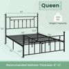 Infans Queen Size Metal Bed Frame w/ Headboard Under-bed Storage Mattress Foundation - 2 of 4