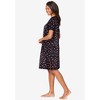 Dreams & Co. Women's Plus Size Short Henley Sleepshirt - 4 of 4