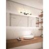 Grayson 4-Light Bath Vanity Light - Contemporary Steel Design with Clear Glass Diffuser - 4 of 4