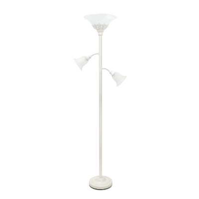 Photo 1 of 3 Light Floor Lamp with Scalloped Glass Shades.