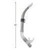 Pool Central 16" Gray Bahama Purge Semi-Dry Top Teen or Adult Sport Swim Snorkel - 4 of 4