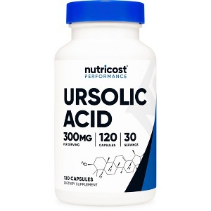 Nutricost Ursolic Acid 300mg, 120 Capsules - Vegetarian, Non GMO, Gluten Free, Soy Free - 1 of 4