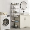 Aghana Digitals 6-Tier Narrow Metal Rolling Cart with Lockable Wheels & Baskets, 10" Slim Storage - 3 of 4