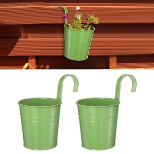 Unique Bargains Metal Detachable Hook Anti-Rust Versatile Flower Holder 2 Pcs - 1 of 4
