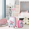 Costway 2 Pcs Kids Luggage Set 12” Backpack & 16” Kid Carry On Suitcase for Boys Girls Pink - 2 of 4