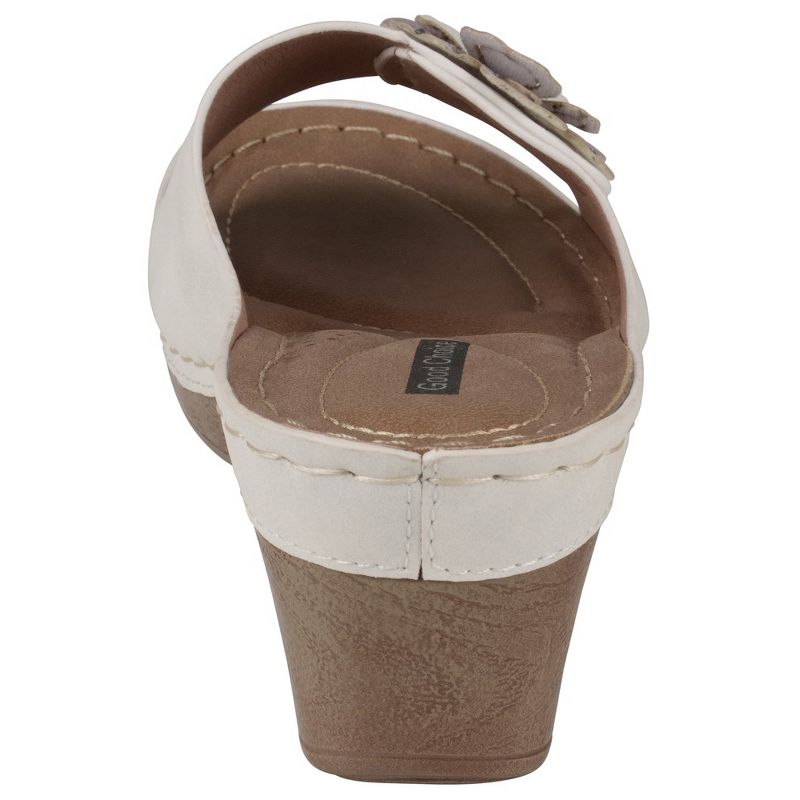 GC Shoes Naples Flower Comfort Slide Wedge Sandals, 3 of 6