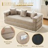 MOONMISS 78"Convertible Sleeper Sofa Bed with Pillows, Folding Mattress Couch, Removable Washable Floor Sofa for Small Spaces - 3 of 4