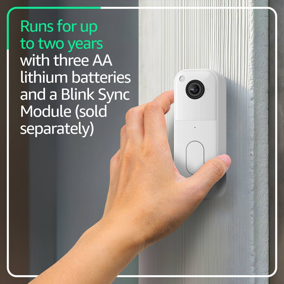 Blink Video Doorbell with Head-to-toe HD view, Two-year Battery Life, and Simple Setup, Required Sync Module not Included - thumbnail 9