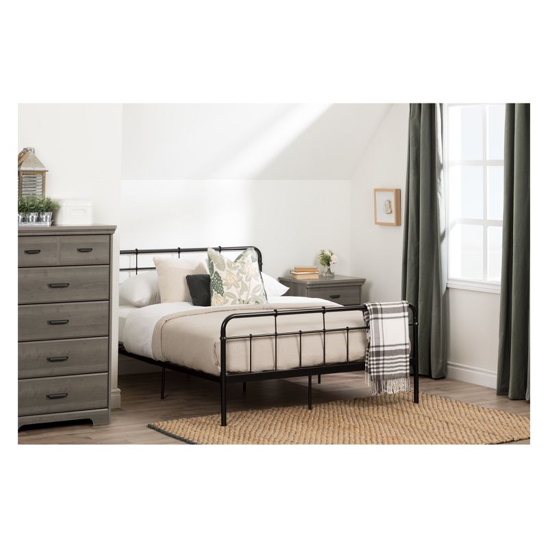 Versa Metal Platform Bed with Headboard - South Shore, 4 of 11