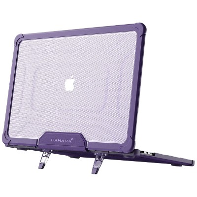 SaharaCase Heavy-Duty Raider Series 13.6" Laptop Case with Stand Shock Absorbing Purple Oasis
