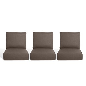 Buenhomino 24"x22" Outdoor Deep Seat Cushion Set, 6-inch Thicked Waterproof Patio Furniture Cushions with Removable Cover,8 Colors - 1 of 4