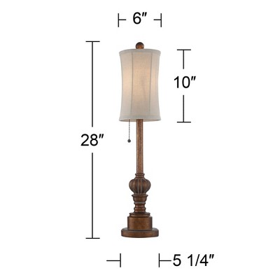 Bronze Traditional Buffet Table Lamps Set with Oatmeal Shades