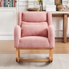 27.2"W Modern Accent High Backrest Living Room Lounge Arm Rocking Chair, Two Side Pocket - 2 of 4