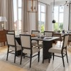 PexFix 67" x 33.5" Solid Wood Farmhouse Dining Table with V-Shaped Legs and Square Wood Top for Modern Dining Rooms & Family Gatherings Black - 2 of 4