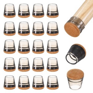 Unique Bargains Silicone Cups Round Felt Furniture Pads for Hardwood Floors 24 Pcs - 1 of 4