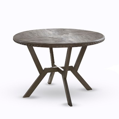 Alamo Round Dining Table Gray - Steve Silver Co.