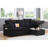TIRAMISUBEST L-Shape Convertible Sectional Sofa Bed with Pull Out and Chaise Storage, 82" Reversible 3-Seat Couch for Living Room & Small Spaces - 4 of 4