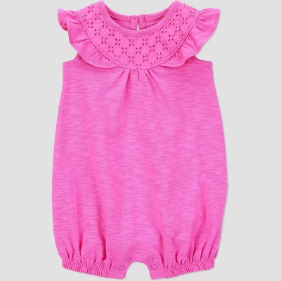 Carter's Just One You® Baby Girls' Eyelet Solid Romper - Pink