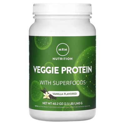 MRM Nutrition Veggie Protein with Superfoods, Vanilla, 2.5 lb (1,140 g)