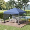 Outsunny 10' x 10' Pop Up Canopy Party Tent with Center Lift Hook Design, 3-Level Adjustable Height, Easy Move Roller Bag - 3 of 4