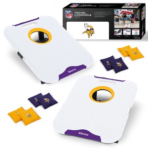 NFL Minnesota Vikings All-Weather Travel Cornhole Set - 1 of 4