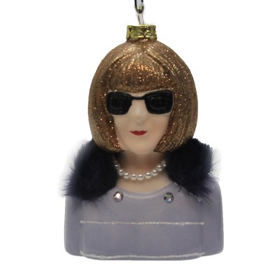 Holiday Ornament 4.5" Anna Wintour Fashion Icon Vogue Runway  -  Tree Ornaments