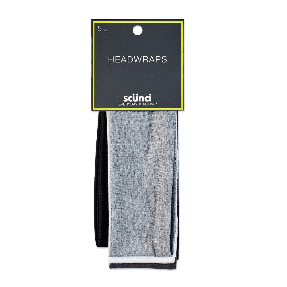 Scunci Interlock Headwraps - 2.5"-(3 pack of 5 pc headbands)