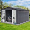 NicBex 10ft�12ft Outdoor Storage Sheds Metal Garden Sheds for Garden Tools, Bikes, Durable and Weather-Resistant - 3 of 4