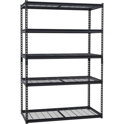 Mental Garage Shelving, 48" L x 18" W x 72" H, 5 Tier Adjustable Storage Shelves, 2500lbs Load Capacity  for Garage, Basement, Warehouse