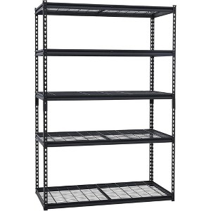 Mental Garage Shelving, 48" L x 18" W x 72" H, 5 Tier Adjustable Storage Shelves, 2500lbs Load Capacity  for Garage, Basement, Warehouse - 1 of 4