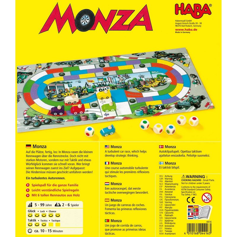 HABA Monza - A Car Racing Beginner's Board Game, 3 of 6