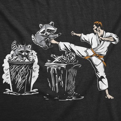Мужские футболки Crazy Dog T-Shirts, Inc. Mens Funny T Shirts Karate Kicking Raccoon Sarcastic Graphic Tee for Men - Crazy Dog Men's T Shirt for Animal Lovers Black XL — фото 2