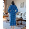 ADR Plush Fleece Robe for Women, Long Hooded Bathrobe with Hood, Plus Size - 3 of 3