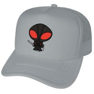 Aquaman Movie Black Manta Chibi Character Foam Trucker Cap Grey - 1 of 4
