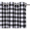 Buffalo Check Curtains, Black & White Farmhouse Plaid Rod Pocket Window Panels, Gingham Pattern, 37 x 95 Inches, Set of 2 - 2 of 4