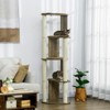 VisioGear 65" Corner Modern Cat Tree Tall for Climbing, Multilevel Cat Tower with Scratching Posts, Cream White, 18.8"*18.8"*65.3" - 4 of 4