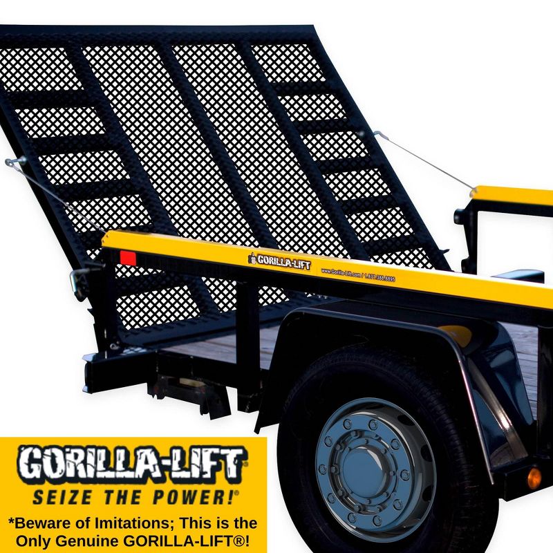 GENUINE Gorilla Lift 2 Sided Tailgate Utility Trailer Gate & Ramp Lift Assist System w/One-Handed Operation, Adjustable Lifting Force & 300lb Capacity, 5 of 6