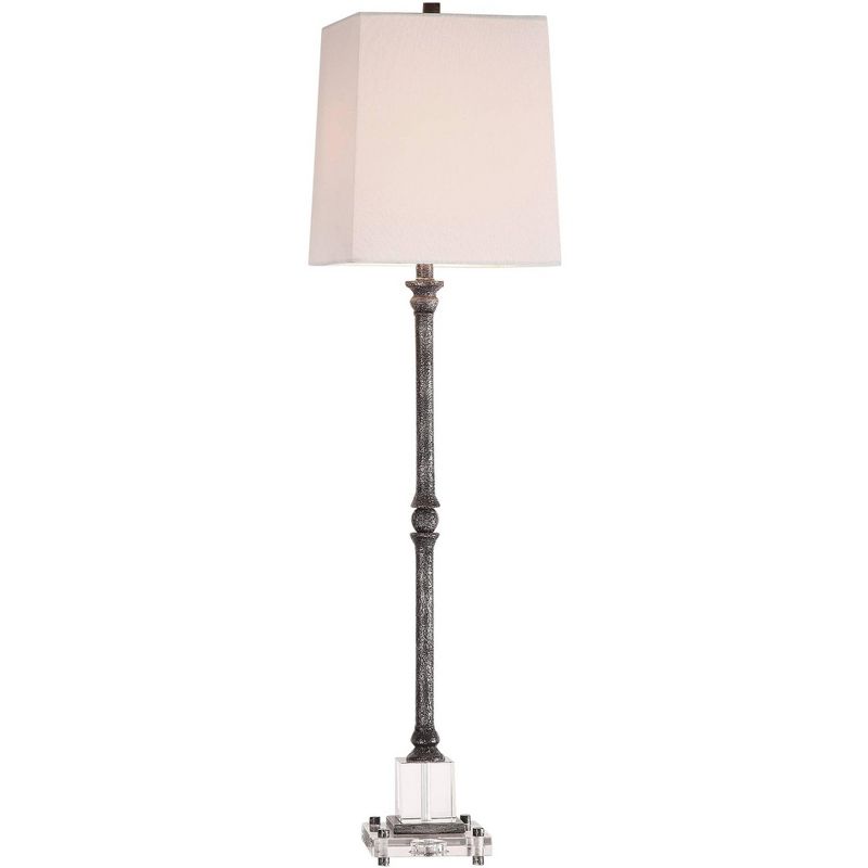 Uttermost Teala 36" High Aged Black Tall Buffet Table Lamp, 1 of 2
