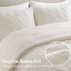 Okak All Size 3-Piece Thickened Knit Chenille Bed Comforter Set with Pillow Shams,Comfortable Lambswool Quilt Bedding Sets,Machine Washable - 4 of 4