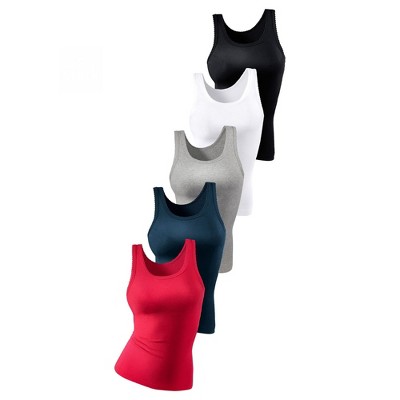 Women's 5 Pk Tank Tops - LASCANA