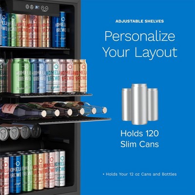 Stainless Steel Compact Undercounter Beverage Refrigerator
