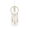 37"x13" Cotton Macrame Handmade Wall Decor with Tassels White - Olivia & May: Boho Chic Hanging Art - 2 of 4