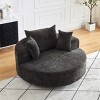 Chenille Swivel Chair – 360-Degree Rotating Accent Chair with Backrest Pillow, Pure Foam Cushion, Modern Living Room Furniture – Cuddlewood - 2 of 4
