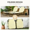 CAVINAS 2PC Reclining Beach Chair with Mesh Fabric & Headrest Pillows,4-Position Portable Lounge Chair for Outdoor,Lawn,Backyard - 3 of 4