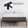 6 Inch Twin Bed Frame, Metal Platform, Twin Size with Heavy Duty Steel Slat Mattress Foundation, No Box Spring Needed, Noise Free, Black - 4 of 4