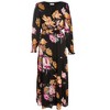 Black Floral Chiffon Tiered Hem Maxi Dress - 4 of 4