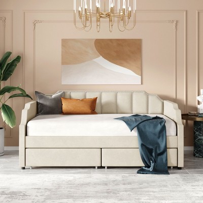 YOOCOZZ  Twin Size Upholstered daybed with 2 Drawers