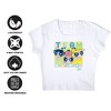 Women's Powerpuff Girls Team Awesome Cap Sleeve Baby Rib Crop Top - 4 of 4