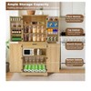 Natural Oak- Kitchen Pantry Cabinet, Farmhouse Storage Cabinet With 8 Door Shelves And 1 Drawer, 72" Tall Cupboard For Kitchen, Living Room, Dining - 4 of 4